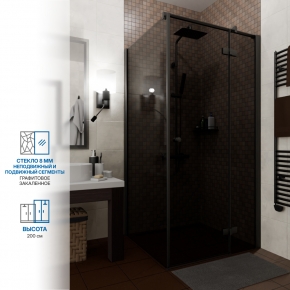 Инфографика 1 Q35 черный матовый стекло графитовое правое открывание двери