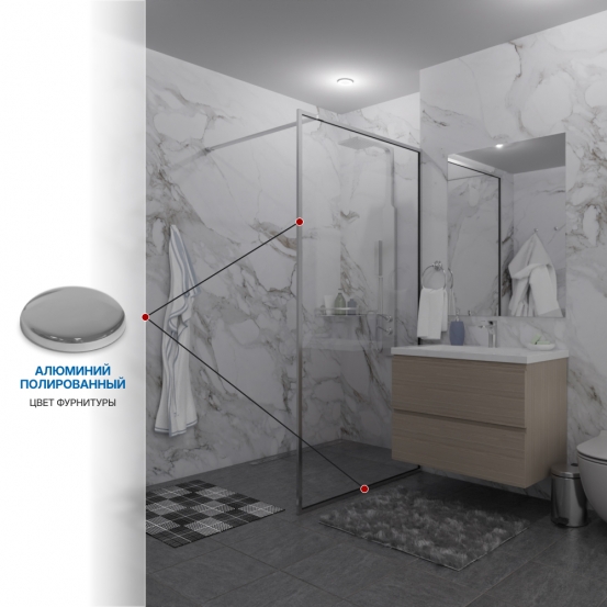 Инфографика 4 SHOWER GLASS GK-24-10мм хром блестящий стекло бесцветное толщина 10_0