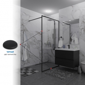 Инфографика 4 SHOWER GLASS GK-24-10мм черный матовый стекло бесцветное толщина 10_0