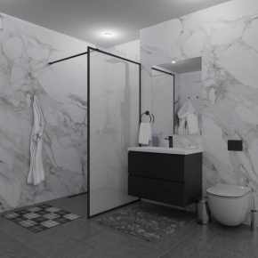 SHOWER GLASS GK-24-8мм черный матовый стекло матовое толщина 8_0
