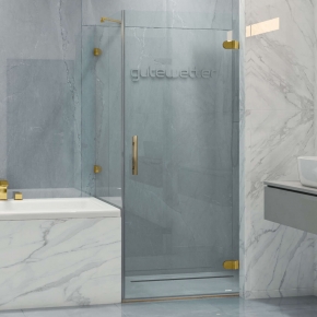 LUX SQUARE GK-002V-2511-CH02 золотой гальванический стекло выбеленное правое открывание двери