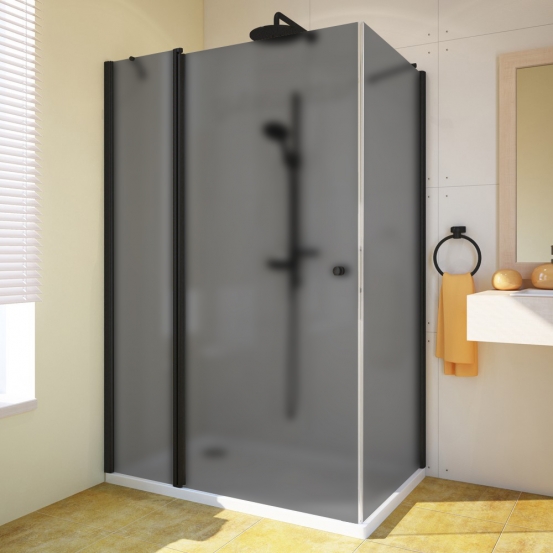 LUX RECTAN GK-603 черный матовый стекло графитовое матовое