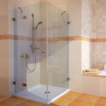 LUX SQUARE GK-003 бронзовый стекло бесцветное левое открывание двери