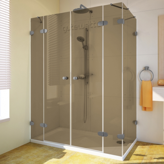 LUX RECTAN GK-005B хром матовый стекло бронзовое