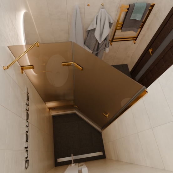TREND DOOR GK-862AG135ONE-01 золотой гальванический стекло бронзовое матовое #3