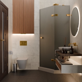 TREND DOOR GK-862AG135ONE-01 золотой гальванический стекло графитовое матовое #4