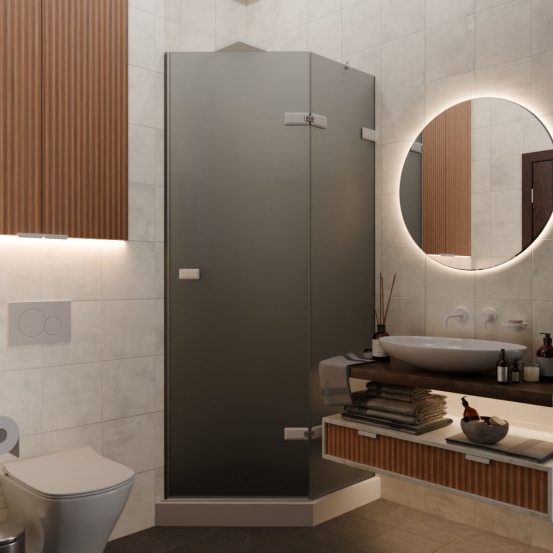 TREND DOOR GK-862AG135ONE-01 белый матовый стекло графитовое матовое #1