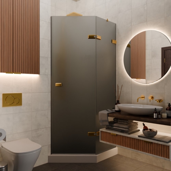 TREND DOOR GK-862AG135ONE-01 золотой гальванический стекло графитовое матовое #1